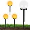 NEX; Solar Globe Pathway Lights, Outdoor LED Ball Ground Stake Lights, Waterproof Landscape Lighting for Lawn Garden Yard; Category:Night Lights; Image:2
